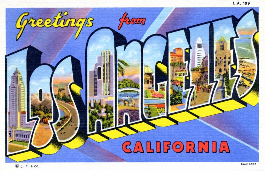 Curt Teich Cartolina Collezione degli Archivi saluti da Los Angeles