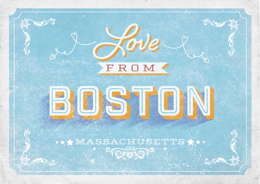 Vintage postcard Boston