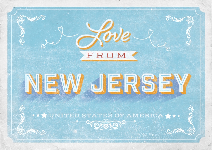 Vintage Postkarte New Jersey