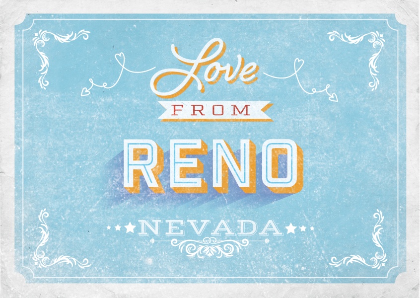 Vintage Postkarte Reno, Nevada