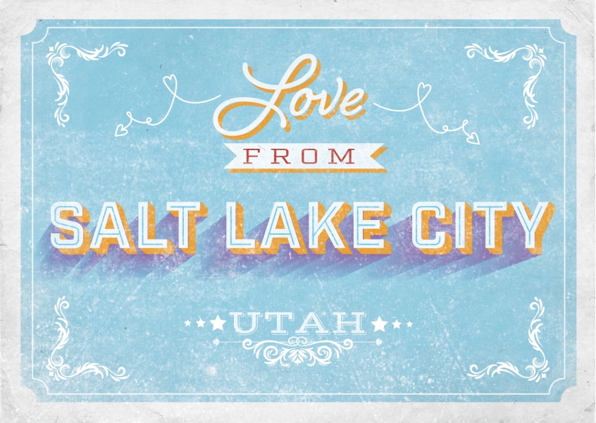 Vintage Postkarte Salt Lake City, Utah