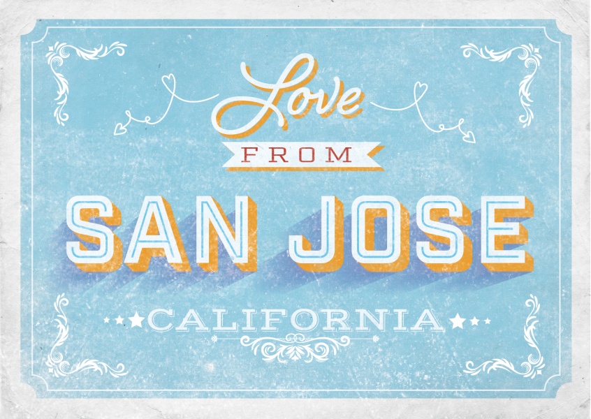 Vintage postcard San Jose, California