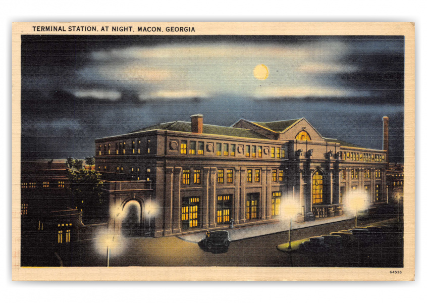 Macon, Georgia, Terminal Station at night