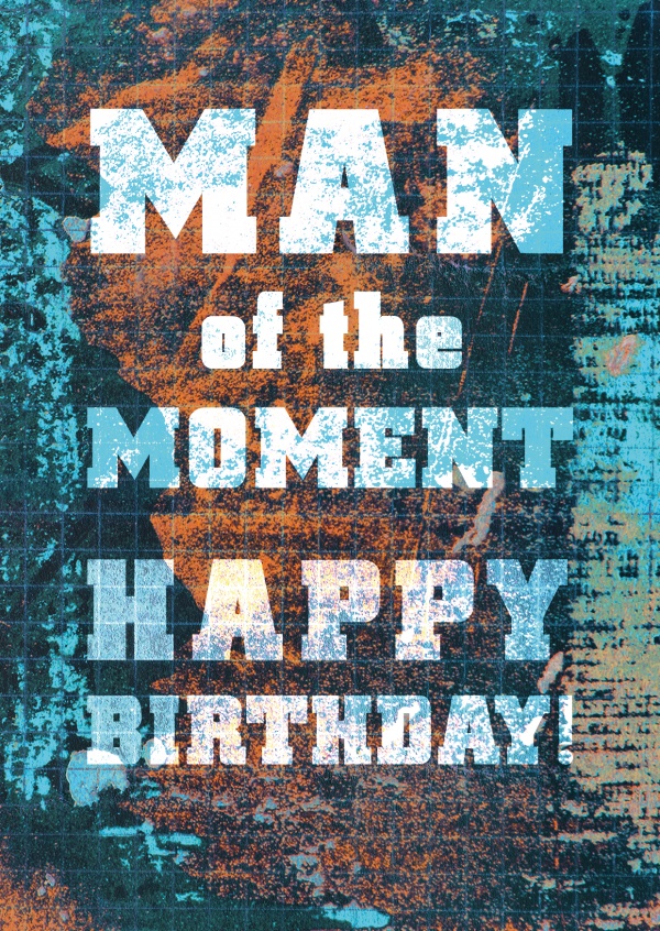 man of the year happy birthday postcard greeting card