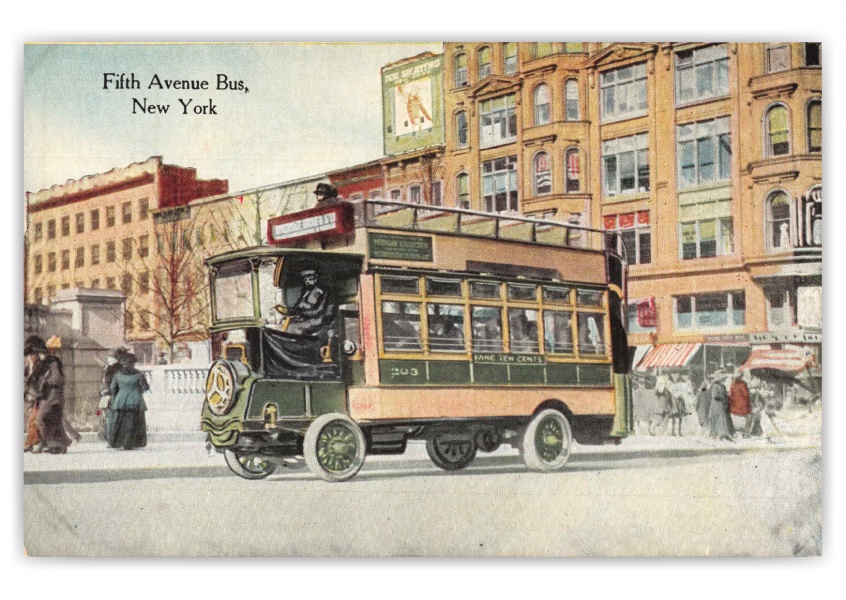 Manhattan New York City Fifth Avenue Bus