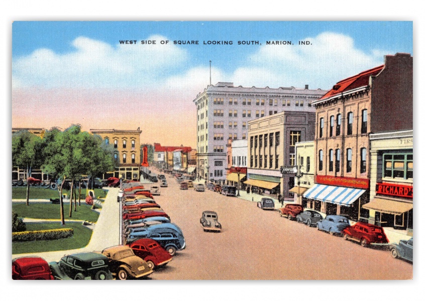Marion, Indiana, West Side of Square looking south