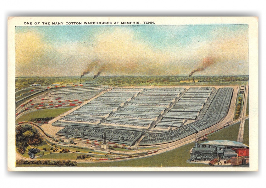 Memphis Tennessee Cotton Warehouses Aerial View