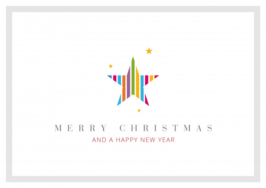 Meridiano de Diseño Feliz Navidad y un Feliz Año Nuevo star