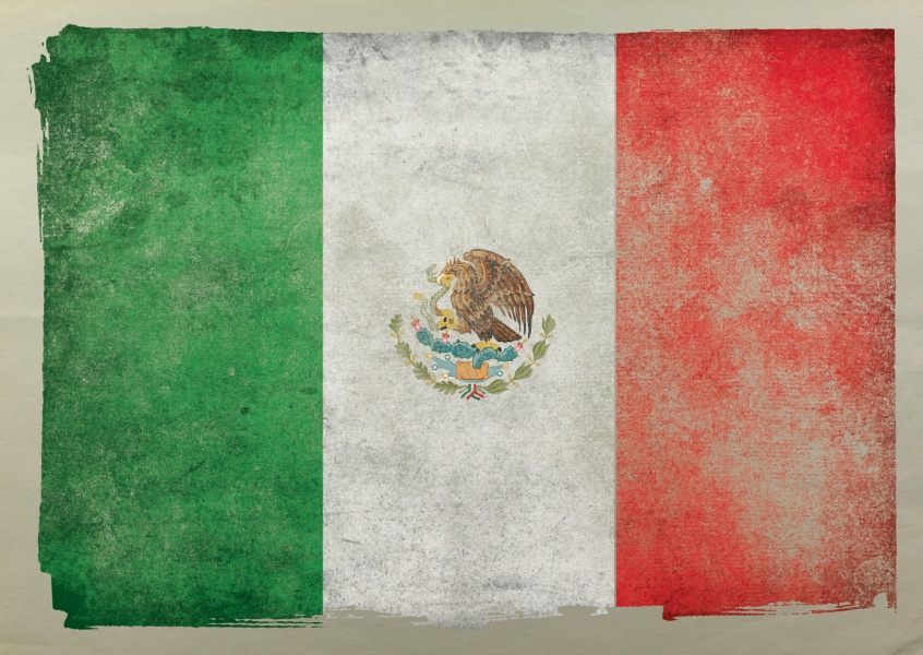 Mexican Flag grungy