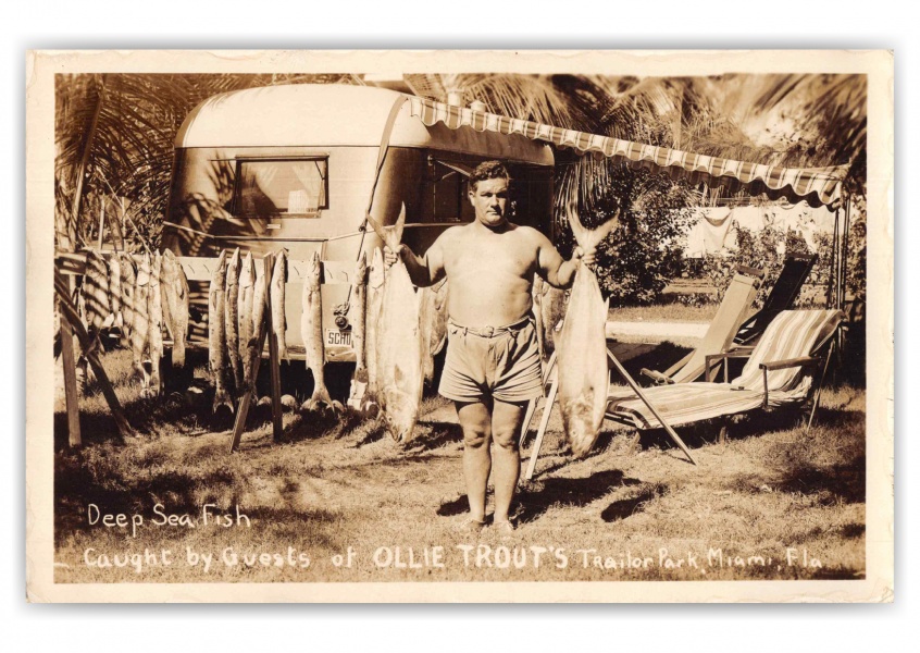 Miami Florida Ollie Trouts Trailer Park Fisherman