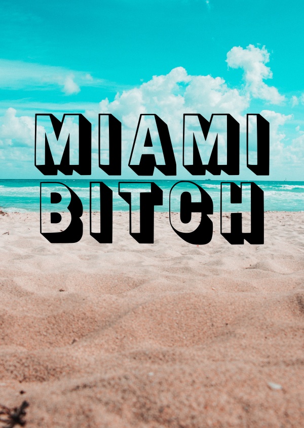 ansichtkaart zeggen Miami bitch
