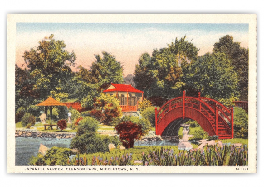 Middletown New York Japanese Garden Clemson Park Vintage