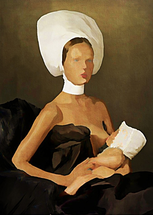 Kubistika woman brastfeeding