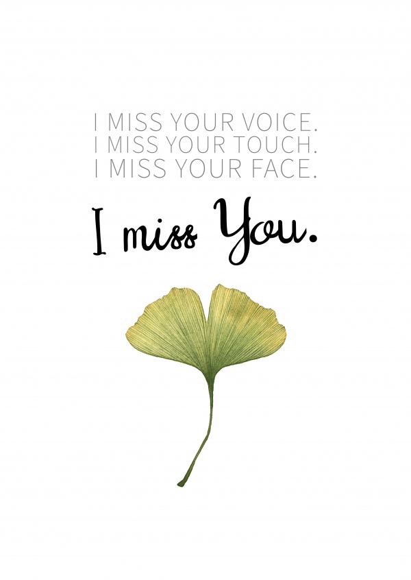 vykort säga att jag saknar din röst, jag saknar din beröring, jag saknar ditt ansikte. JAG SAKNAR DIG