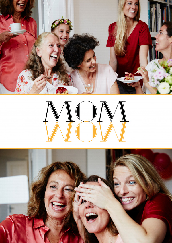 Card saying Mom - Wow