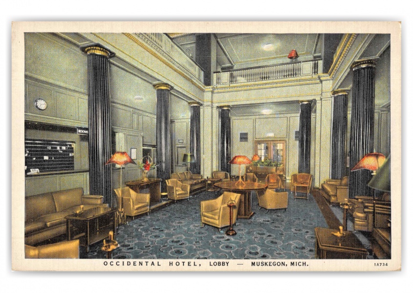 Muskegon Michigan Occidental Hotel Lobby