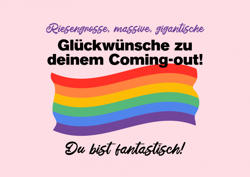 Huge, massive, gigantic congratulations on coming out! 
