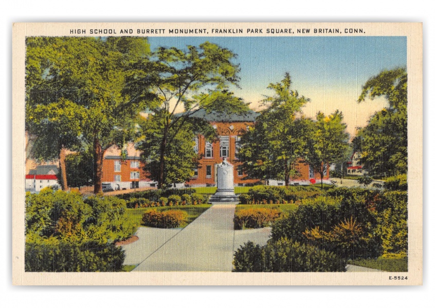 New Britain, Connecticut, High School and Burrett Monument, Franklin Park Square