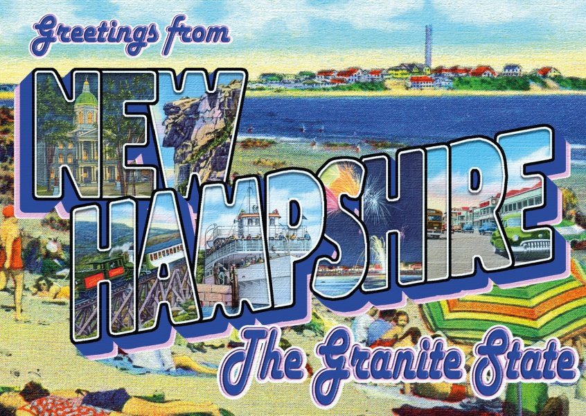 New Hampshire vintage carte de voeux