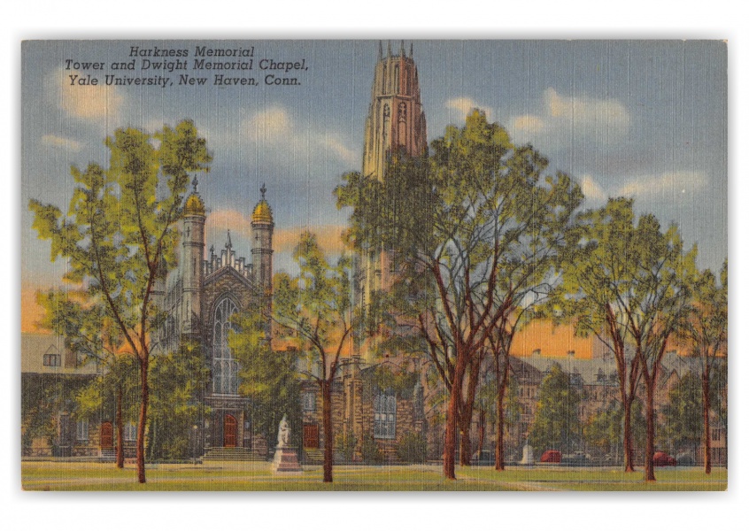 New Haven, Connecticut, Harkness Memorial Tower and Dwight Chapel, Yale University