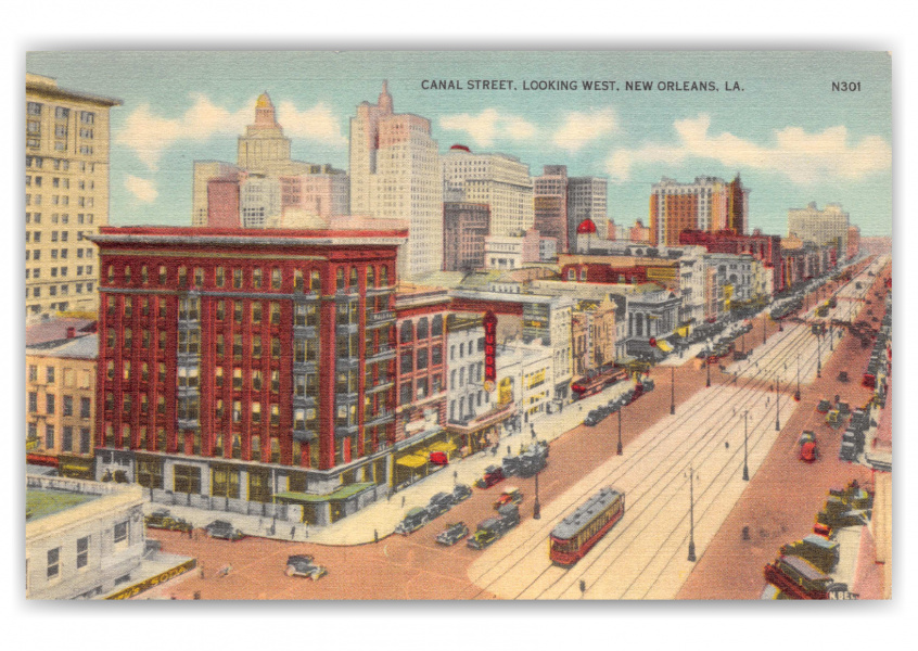 New Orleans, Louisiana, Canal Street looking west