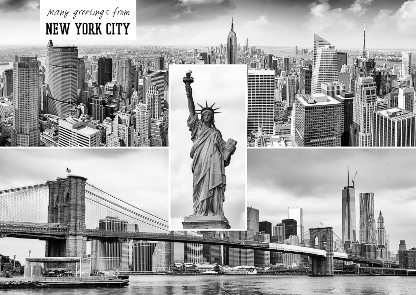 new york city postkarten collage