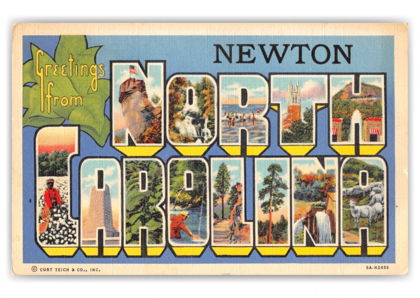 Newton North Carolina Greetings Large Letter