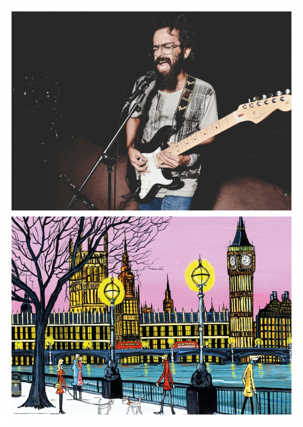 Illustrazione Sud di Londra, l'Artista Dan Sud di Londra, l'Artista Dan, la notte di Londra