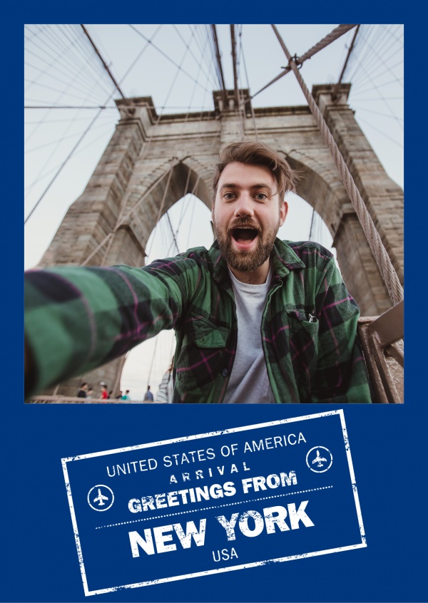 tarjeta de felicitación Saludos desde Nueva York