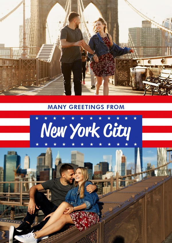 NYC bandera de los estados unidos de diseño