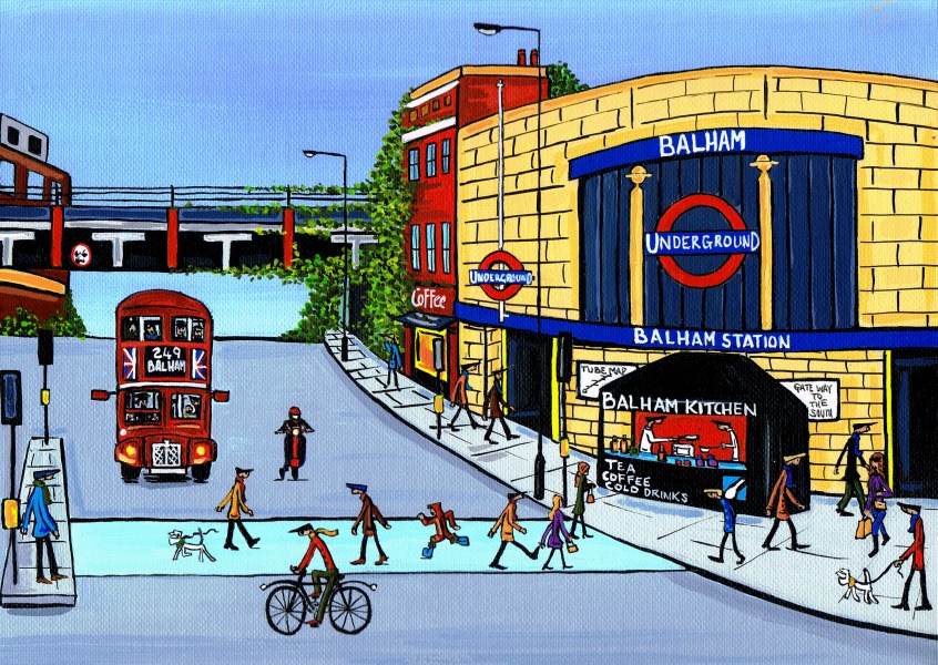 Ilustración Del Sur De Londres, El Artista Dan Nueva Balham