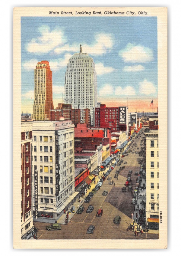 Oklahoma City Oklahoma Main Street Looking East