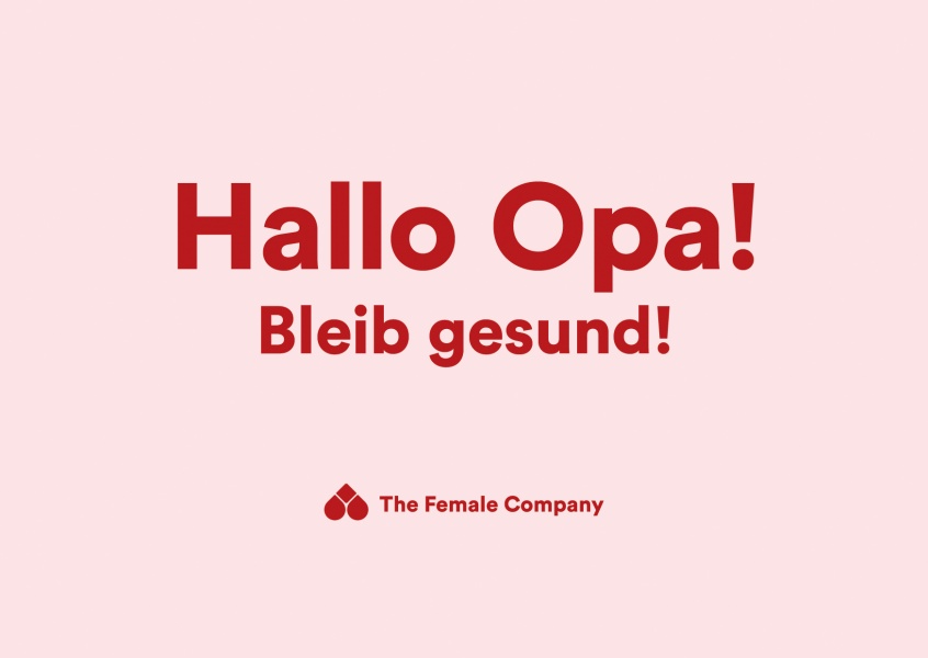 THE FEMALE COMPANY Postkarte Hallo Opa! bleib gesund!