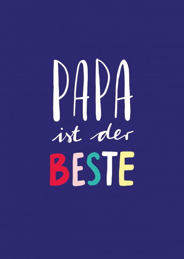 PAPA IST DER BESTE | Vatertag 👨 ️🍺 | Echte Postkarten online versenden