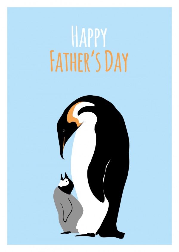Vatertags Pinguin illustration