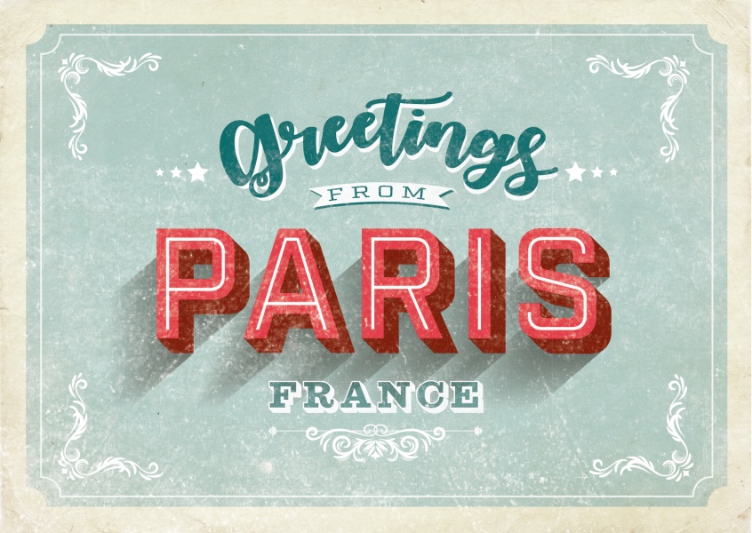 Vintage postkarte Paris