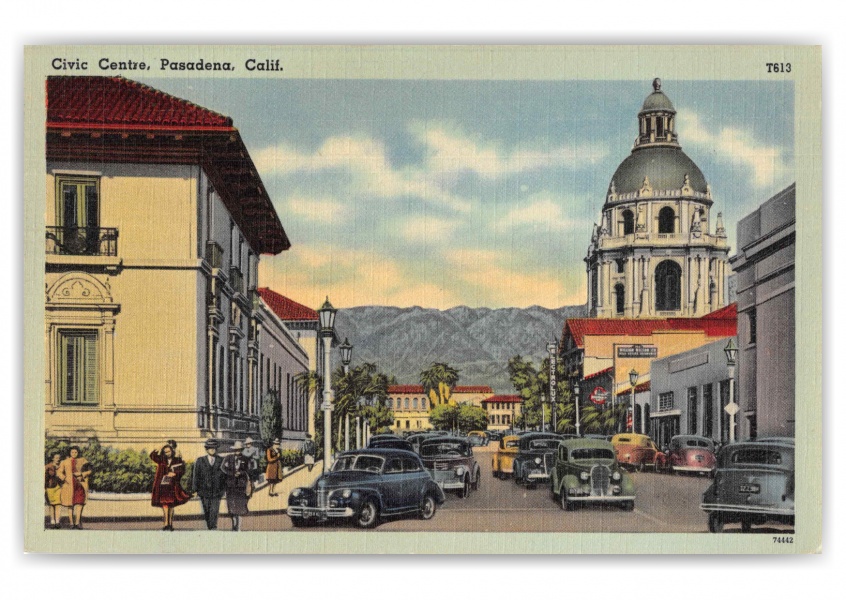 Pasadena California Civic Center Street Scene