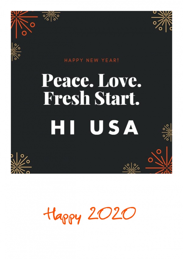 HI USA – peace love fresh start