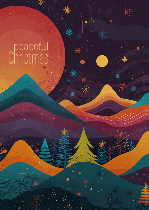 greeting card MPeaceful Christmas