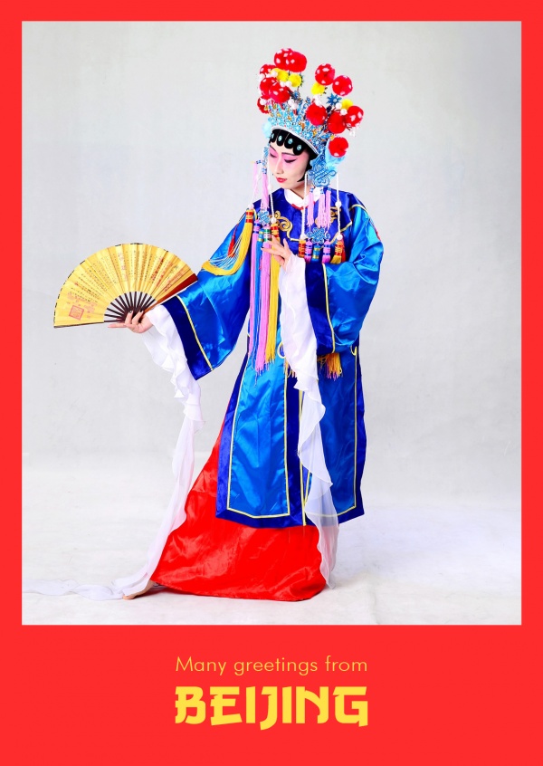Foto di donna in cinese tradizionale opera vestito