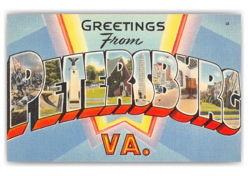 Petersburg Virginia Greetings Large Letter