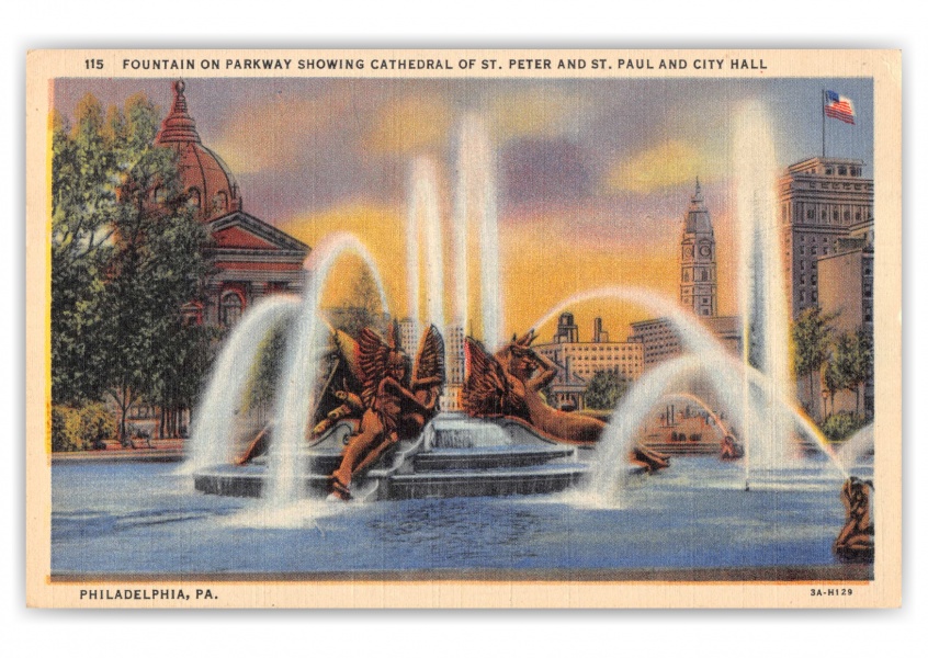 Philadelphia, Pennsylvania, Fountain on Parkway