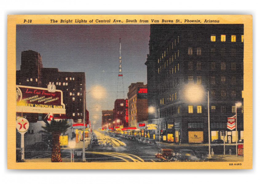 Phoenix, Arizona, Central avenue at night