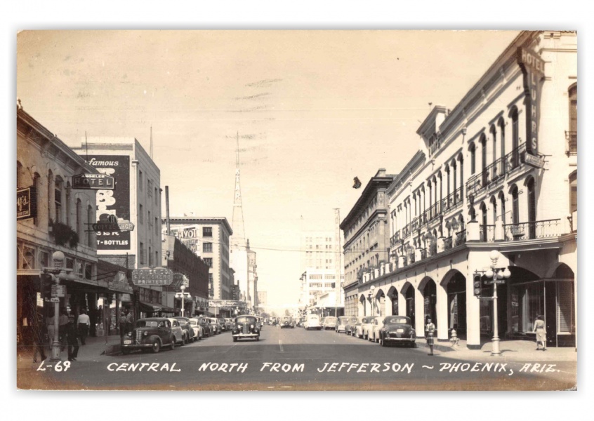 Phoenix Arizona Central North from Jefferson