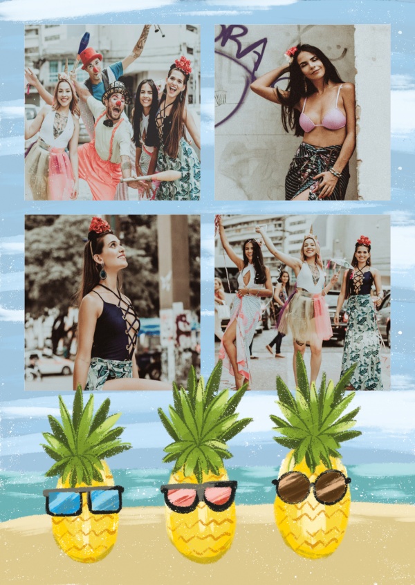 postcard pineapples