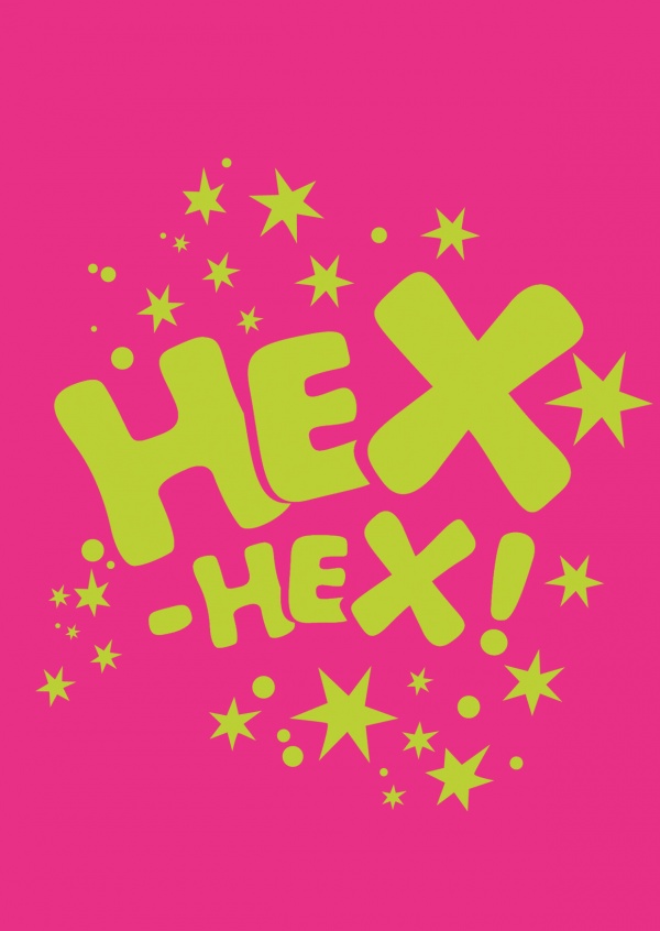 hex hex schrift grafik