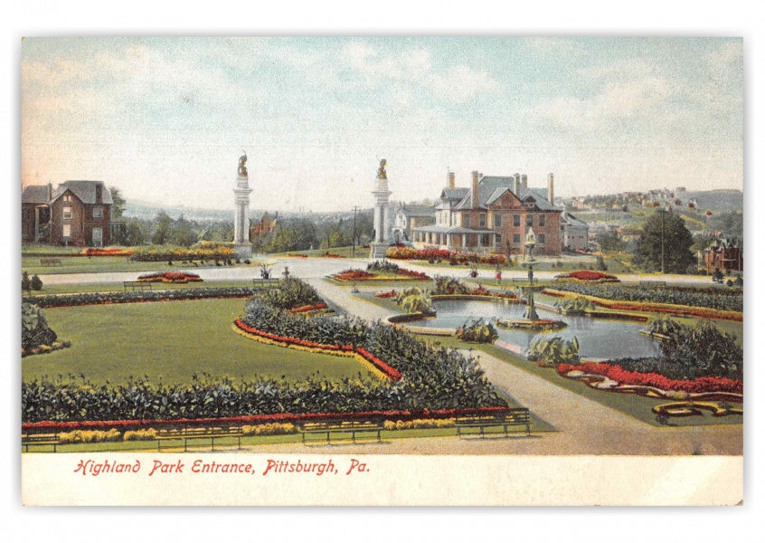 Entrance to Highland Park, Pittsburgh, Pa.