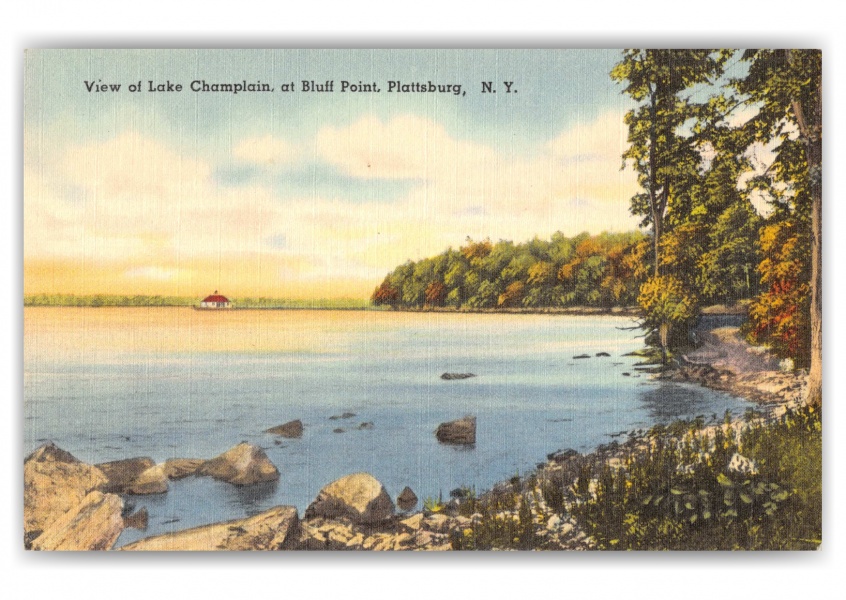 Plattsburg, new York, View of Lake Champlain