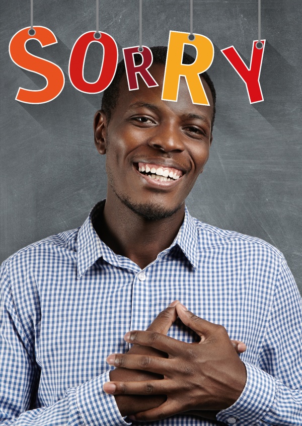 personalizable  postcard to say sorry