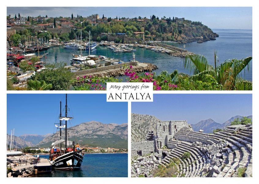 Three photos of Antalya